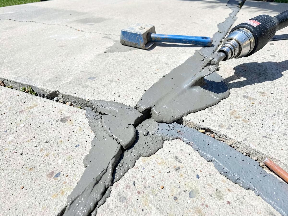 Concrete Crack Repair installed by Creative Epoxy & Concrete Coating