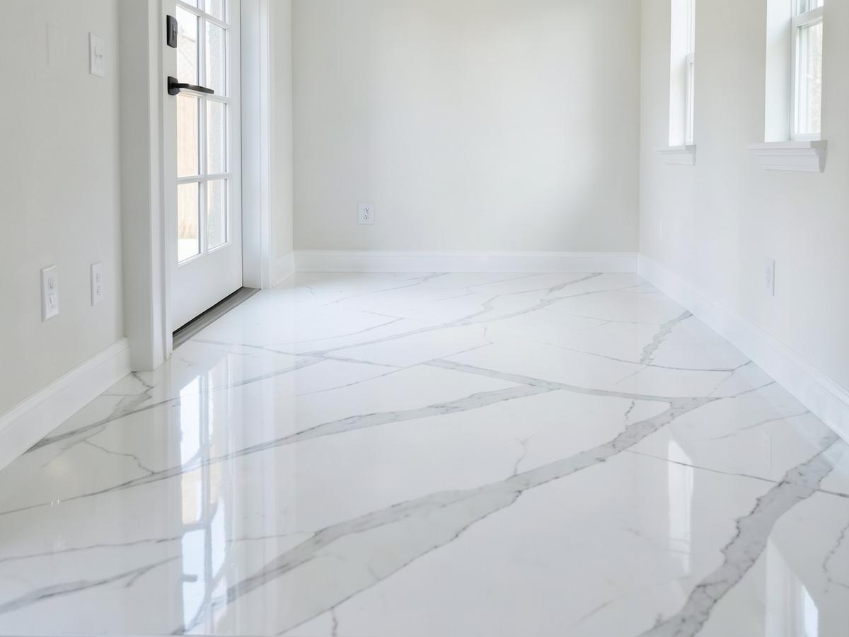 Marble Epoxy Flooring installed by Creative Epoxy & Concrete Coating