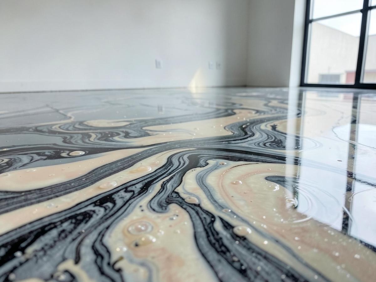 Metallic Epoxy Flooring installed by Creative Epoxy & Concrete Coating